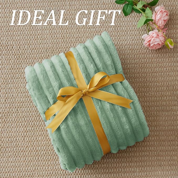 BEDELITE Ribbed Fleece Throw Blanket - Image 2