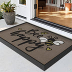 LUMI Outside Welcome Door Mat 24x36, Non-Slip Durable Rubber Easy Clean | Bee by LUMI