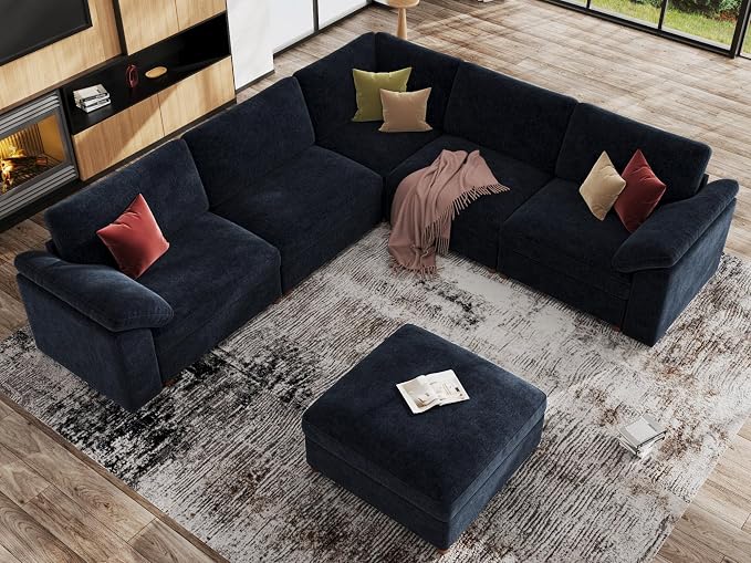EASE MOOSE Oversized L Shape Sectional Couch, Extra Large Deep seat Sectional - Image 4