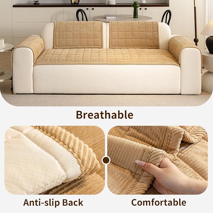 Couch Covers for Dogs Washable, Non Slip Couch Covers for Loveseat Sofa Pet - Image 4