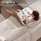 GRUSIGN 118'' Sectional Boneless Oversize Modular Couches, Curved Cloud - Image 5