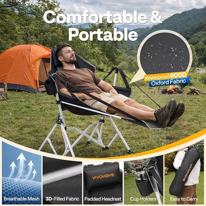 VIVOHOME Hammock Camping Chair - Image 2