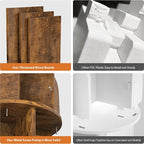 Aheaplus Rotating Bookshelf, Small Corner Bookshelf - Image 7