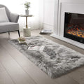 SERISSA 3x5 Fluffy Grey Faux Fur Area Rug by SERISSAHomeDecorCollection