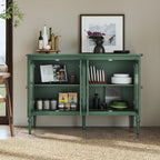 Vintage Buffet Sideboard with 4 Glass Doors, Deractive Crezada - Image 6