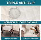 Turquoize 100% Waterproof Wing Chair Cover Wing Armchair Slipcovers Chair Couch - Image 4