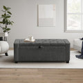 GRAINELL Storage Ottoman Bench, Upholstered Tufted Bedroom Bench by Unknown