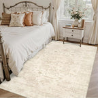 3x5 Area Rugs Living Room: Bedroom Washable Carpet Beige/Brown | Large Vintage - Image 2
