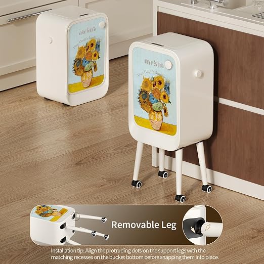 MRBIN Stainless Steel Motion Sensor Trash Can Bathroom - Image 3