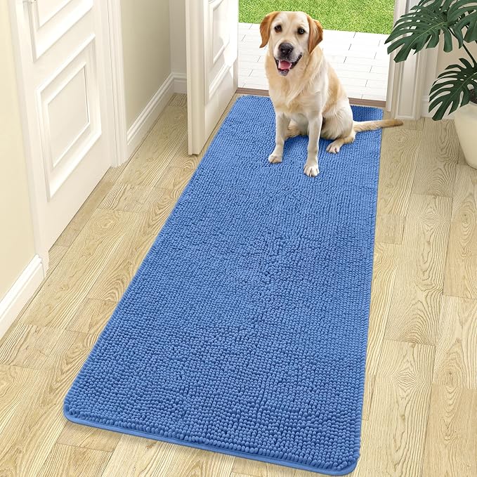OLANLY Dog Door Mat for Muddy Paws 70x24, Super Absorbent Chenille Mud Mat | by OLANLY