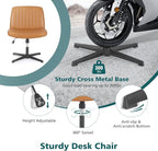 OLIXIS Criss Cross Legged Chairs Armless No Wheels Wide Seat Height Adjustable - Image 7