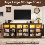 95.3" Large LED Farmhouse TV Stand - Image 6