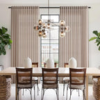 Oatmeal Linen Curtains 63 Inches Length 2 Panels Set - Image 7