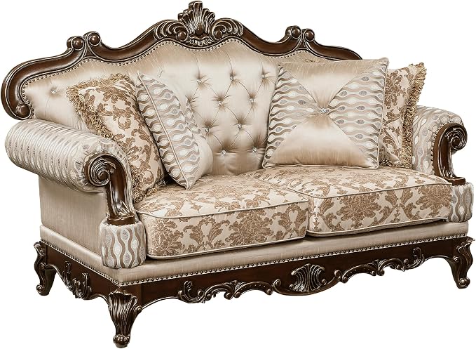 Lexicon Traditional Sofa Couch for Living Room, Rolled Arm Sofa - Image 5