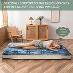 MAXYOYO Grey Cactus Pattern Full Size Futon Mattress, Quilted Bed Mattress - Image 7