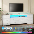 Huuger 70 Inch TV Stand for 75, 80 Inch TV, 11 Drawer Long Dresser - Image 4