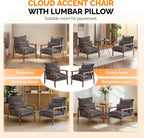 VINGLI Mid-Century Modern Cloud Accent Armchairs Set of 2 - Image 8