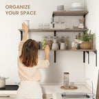 Fun Memories Floating Shelves for Wall, 12 Inch Deep Floating Shelves Set of 2 - Image 7