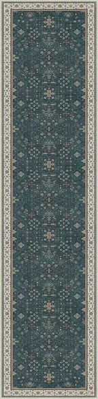 Dark Green Hallway Runner Rug 12 ft Long - Image 3