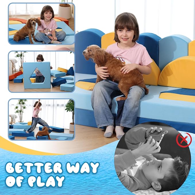 Erament 22Pcs Modular Kids Play Couch - Image 8