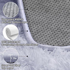White Runner Rugs for Bedroom Living Room, Fluffy 2x6 Bedside Soft Area Rug | - Image 3