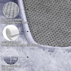 White Rugs for Living Room 5x8, Fluffy Shaggy Area Rug for Bedroom, Ultra Soft - Image 3