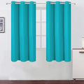 Teal/Turquoise Blackout Curtains/42 x 63 Inch Length Kids Curtains/Set of 2 by Lemomo