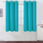 Teal Blackout Curtains 40 x 63 Inch Length/Set of 2 Curtain Panels/Thermal by Lemomo