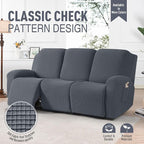 TAOCOCO Recliner Sofa Covers 8-Pieces Stretch Large Couch Covers - Image 2