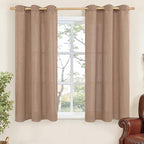 YoungsTex Linen Semi Sheer Curtains 54 Inch Length by YoungsTex