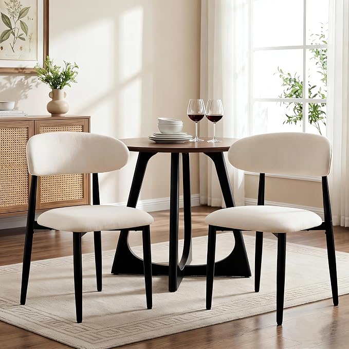 UVV Dining Chairs Set of 2, Metal Kitchen Chairs by UVVLivetheQualityLife