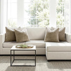 MIULEE Soft Decorative Chenille Pillow Covers Khaki 20x20 Pack of 4 | Modern - Image 4