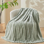 NEWCOSPLAY Fleece Ribbed Cozy King Blanket - Image 9