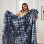 COOVA Faux Fur Throw Blanket for Couch, Cozy Soft and Fuzzy Plush Rabbit Fur - Image 3