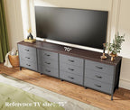 Huuger 70 Inch Dresser for Bedroom, TV Stand for 65, 80 Inch TV, 12 Drawer Long - Image 2