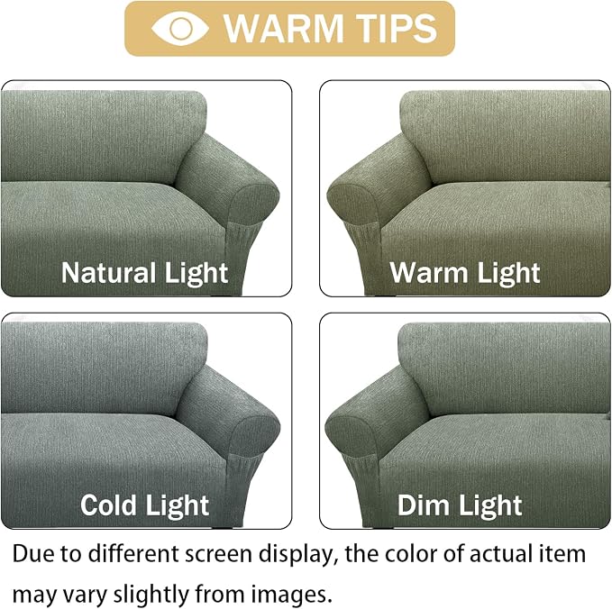 Loveseat Slipcover with 2 Pillow Cover - Image 6