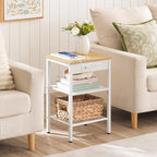 HOOBRO Side Table with Charging Station and USB Port, Small End Table - Image 5