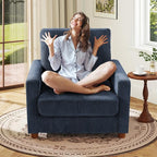 Kidirect 35.5in Oversized Accent Chair, Corduroy Reading Chair by Kidirect