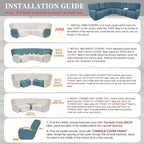 100% Waterproof Sectional Recliner Couch Covers - Image 7