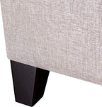 Adeco 18 Inch High Cube Ottoman Storage, Linen Chair Foot Stools, Upholstered - Image 8