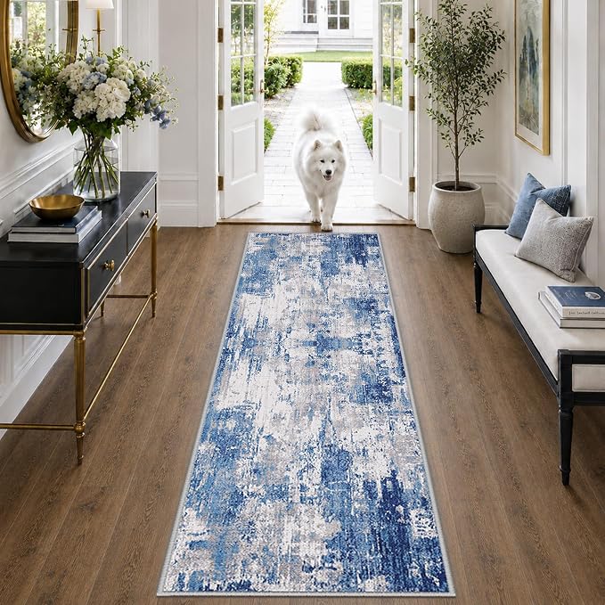 RELEANY Washable Runner 2'x8' Abstract Area Rug - Image 5
