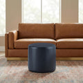Studio Living® 19” Wentworth Ottoman Round Faux Leather Bench, Stationary by StudioLiving