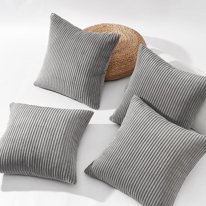 Topfinel Decorative Grey Throw Pillow Covers Cushion Cases, Mix and Match - Image 4