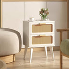 YAUKOMEL White Nightstand, Wood End Table, Side Table - Image 4