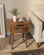 YMYNY Fluted Nightstand Set of 2, Small End Table, Modern Coffee Table - Image 6