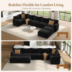 Vesgantti Large Modular Sectional Sofa, Big Comfy Cloud Couch - Image 7