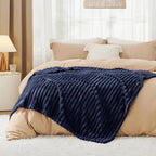 Bedsure Soft Navy Blue Throw Blanket - Image 7