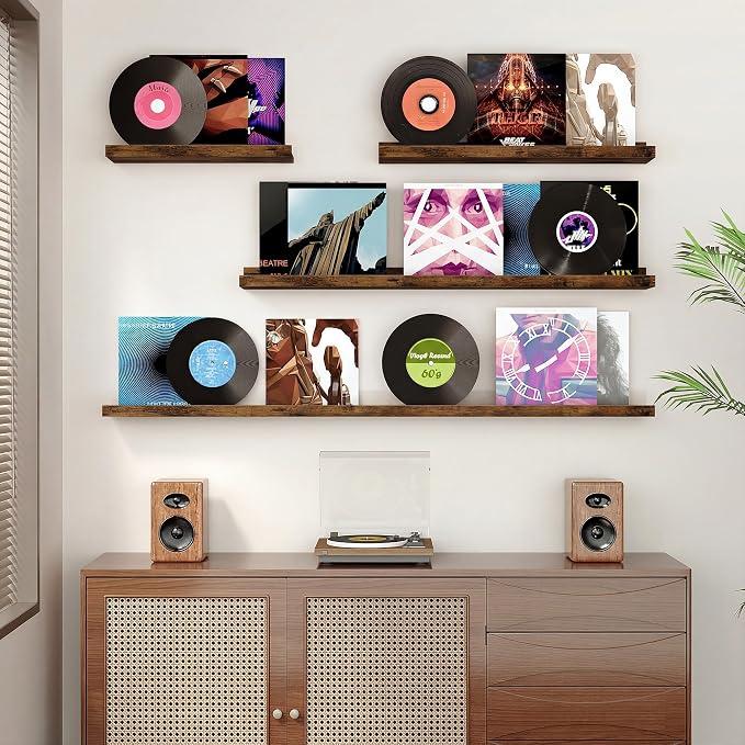 Floating Shelves for Wall, 24 inch Wood Floating Shelves Set of 2, Picture - Image 5