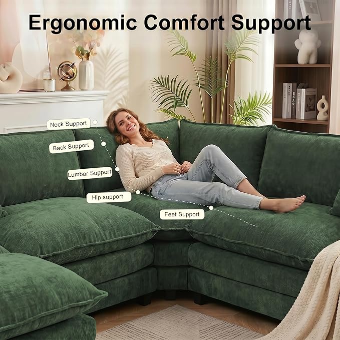 111.4" V-Shaped Corner Couch Sectional - Image 5