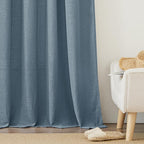 RYB HOME Linen Semi Sheer Curtains - Image 4